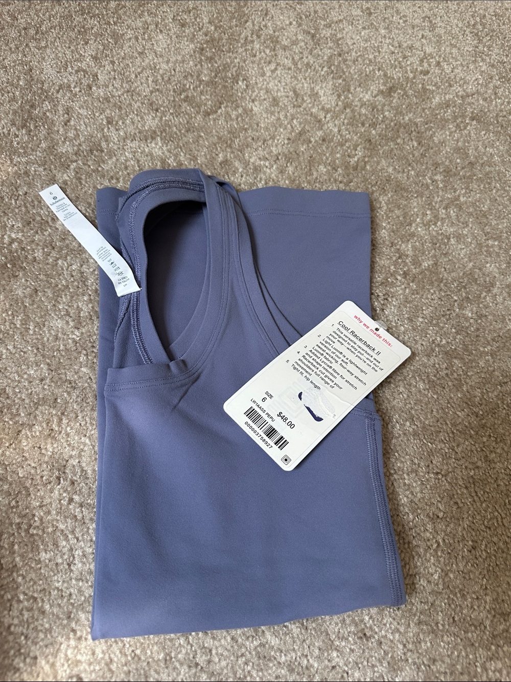 lululemon athletica Lavender/Purple Racerback Tank Top